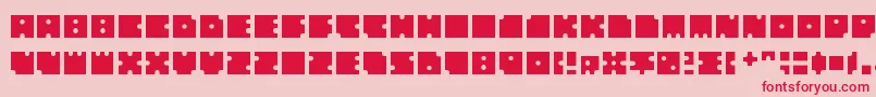 フォントSquarescircles – ピンクの背景に赤い文字
