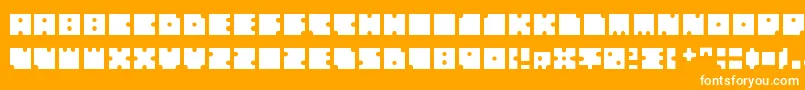 Squarescircles Font – White Fonts on Orange Background