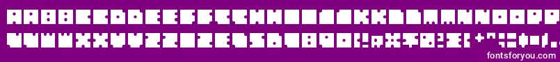 フォントSquarescircles – 紫の背景に白い文字