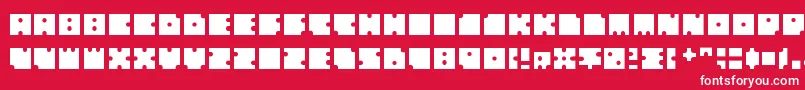 Squarescircles Font – White Fonts on Red Background