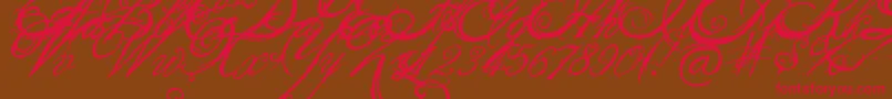 TheKing26QueenFont Font – Red Fonts on Brown Background