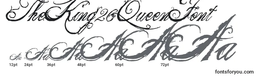 TheKing26QueenFont Font Sizes