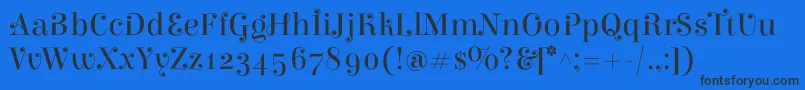 ElsieswashcapsRegular Font – Black Fonts on Blue Background