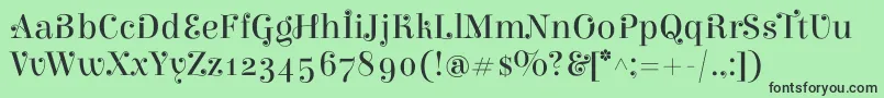 ElsieswashcapsRegular Font – Black Fonts on Green Background