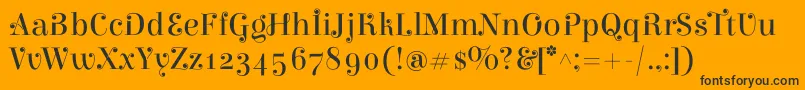 ElsieswashcapsRegular Font – Black Fonts on Orange Background