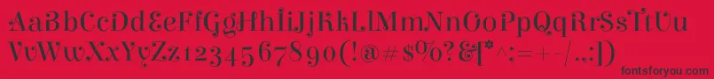 ElsieswashcapsRegular Font – Black Fonts on Red Background