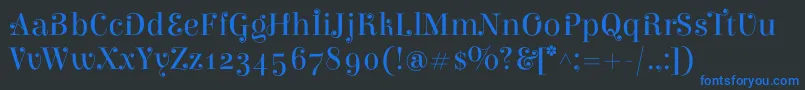 ElsieswashcapsRegular Font – Blue Fonts on Black Background