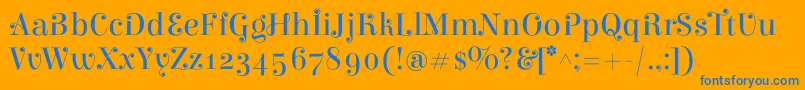 ElsieswashcapsRegular Font – Blue Fonts on Orange Background