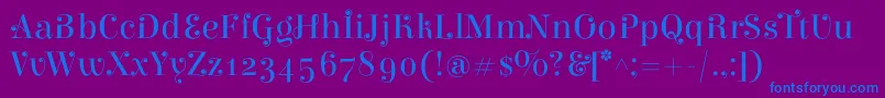 ElsieswashcapsRegular-Schriftart – Blaue Schriften auf violettem Hintergrund