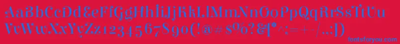 ElsieswashcapsRegular Font – Blue Fonts on Red Background