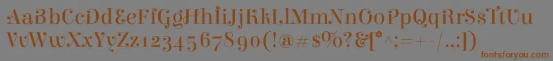 ElsieswashcapsRegular Font – Brown Fonts on Gray Background
