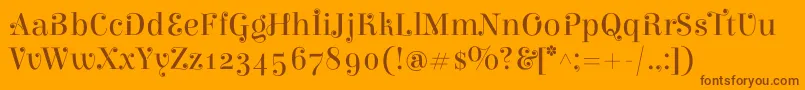 ElsieswashcapsRegular Font – Brown Fonts on Orange Background