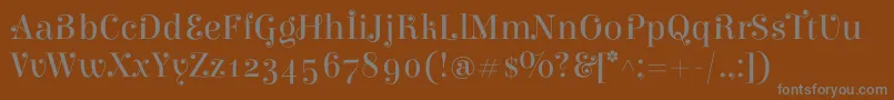 ElsieswashcapsRegular Font – Gray Fonts on Brown Background