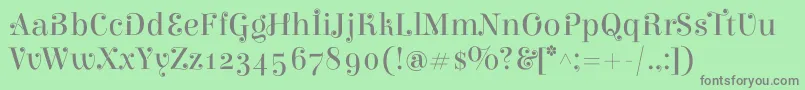 ElsieswashcapsRegular Font – Gray Fonts on Green Background