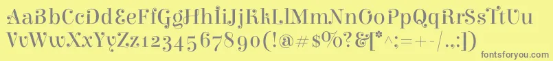 ElsieswashcapsRegular Font – Gray Fonts on Yellow Background