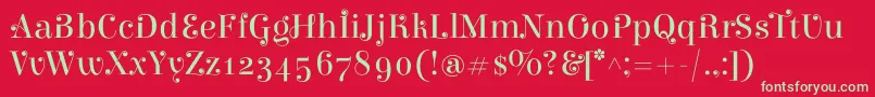 ElsieswashcapsRegular Font – Green Fonts on Red Background