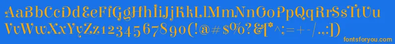 ElsieswashcapsRegular Font – Orange Fonts on Blue Background