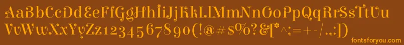 ElsieswashcapsRegular Font – Orange Fonts on Brown Background