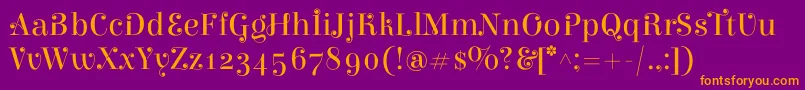 ElsieswashcapsRegular Font – Orange Fonts on Purple Background