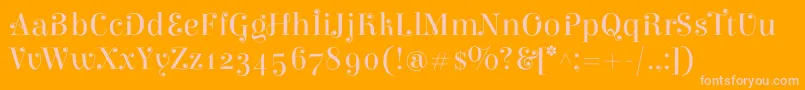 ElsieswashcapsRegular Font – Pink Fonts on Orange Background