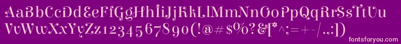ElsieswashcapsRegular Font – Pink Fonts on Purple Background
