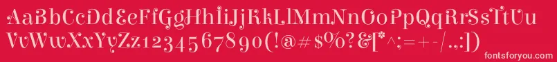 ElsieswashcapsRegular Font – Pink Fonts on Red Background