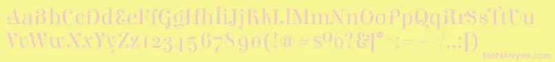 ElsieswashcapsRegular Font – Pink Fonts on Yellow Background