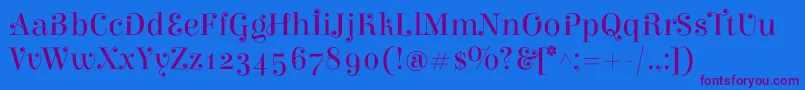 ElsieswashcapsRegular Font – Purple Fonts on Blue Background