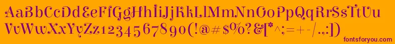 ElsieswashcapsRegular Font – Purple Fonts on Orange Background