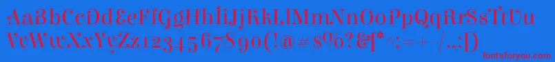 Шрифт ElsieswashcapsRegular – красные шрифты на синем фоне