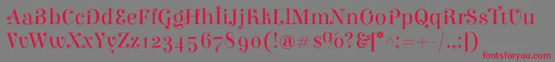フォントElsieswashcapsRegular – 赤い文字の灰色の背景