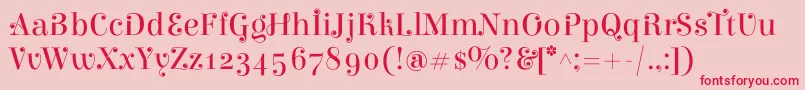 ElsieswashcapsRegular Font – Red Fonts on Pink Background