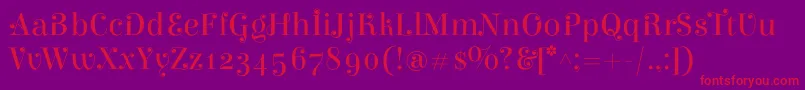 ElsieswashcapsRegular-Schriftart – Rote Schriften auf violettem Hintergrund