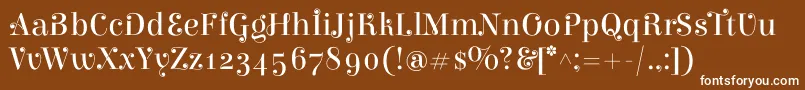 ElsieswashcapsRegular Font – White Fonts on Brown Background