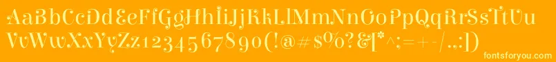 ElsieswashcapsRegular Font – Yellow Fonts on Orange Background