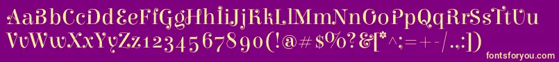ElsieswashcapsRegular Font – Yellow Fonts on Purple Background