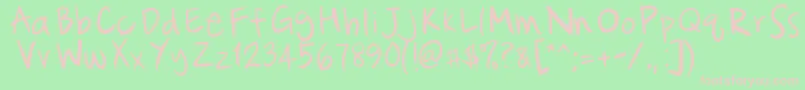 Cataclysmic Font – Pink Fonts on Green Background