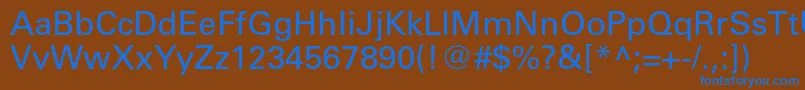 Universltstd Font – Blue Fonts on Brown Background