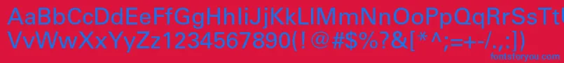 Universltstd Font – Blue Fonts on Red Background