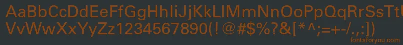 フォントUniversltstd – 黒い背景に茶色のフォント
