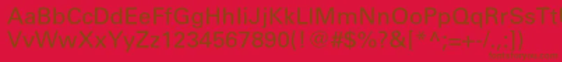 フォントUniversltstd – 赤い背景に茶色の文字