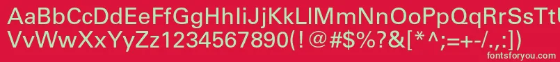 Universltstd Font – Green Fonts on Red Background