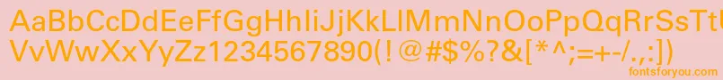 Universltstd Font – Orange Fonts on Pink Background