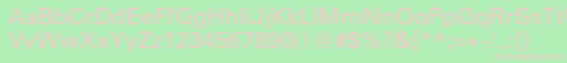 Universltstd Font – Pink Fonts on Green Background