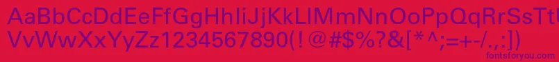 Universltstd Font – Purple Fonts on Red Background