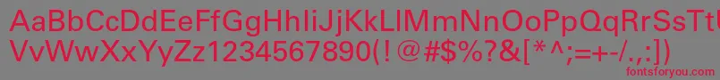 Universltstd Font – Red Fonts on Gray Background