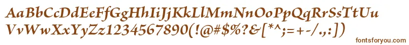 BriosoproBoldit Font – Brown Fonts on White Background