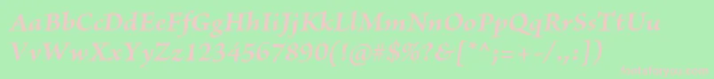 BriosoproBoldit Font – Pink Fonts on Green Background