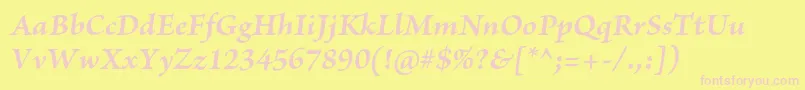 BriosoproBoldit Font – Pink Fonts on Yellow Background