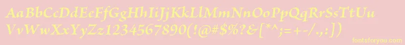 BriosoproBoldit Font – Yellow Fonts on Pink Background